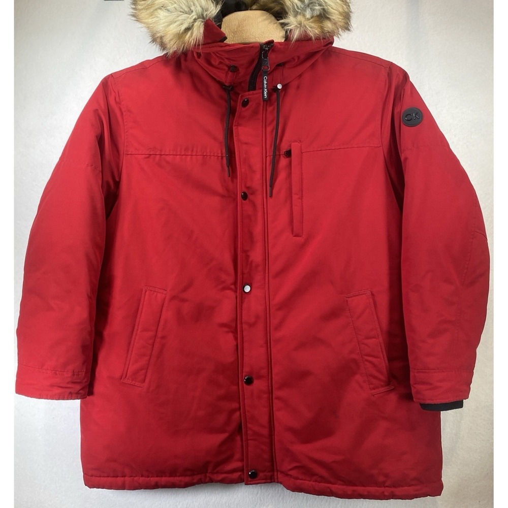 Calvin Klein Men's Water Resistant Zip Parka Winter Jacket Size XL C139